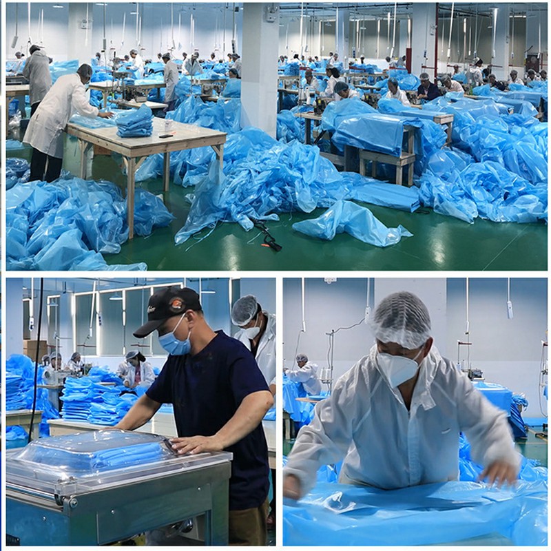 Fabryka odzieżowych Yiwu Ruoksuan produkuje 750K Protective Suits w mniej niż miesiąc.